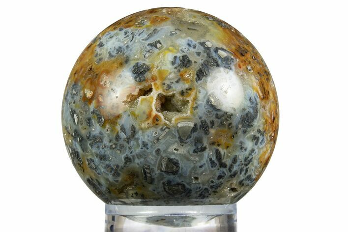 Colorful Polished Marcasite Agate Sphere - Indonesia #330229